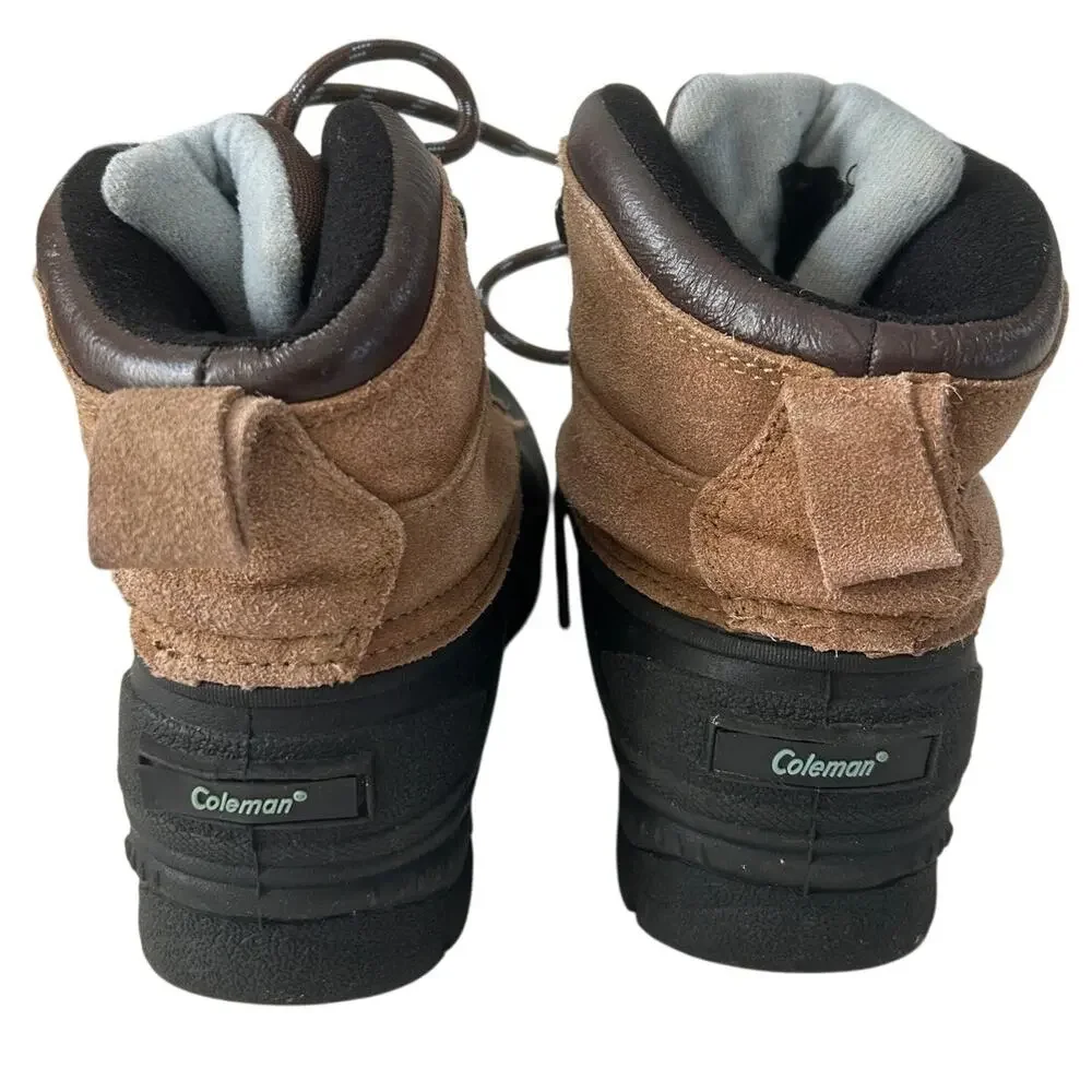 COLEMAN Snow Boots Women's Glacier Thinsulate Suede Brown Lace Up Size 6
